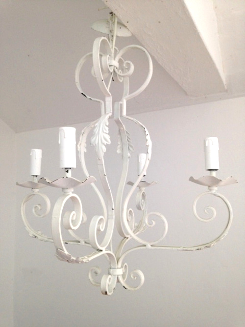 french antique wrought iron chandelier